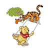 Winnie pooh and Tiger to swing machine embroidery design